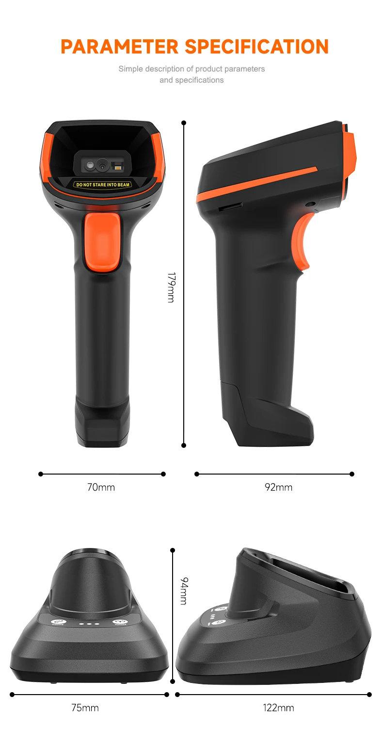 Henex HC-4208RCS Alipay QR Code Scanner 2D Wireless Warehouse Barcode ...