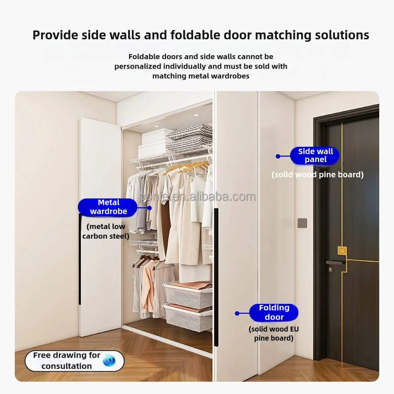Factory Customized Large Solid Wood Wardrobe Basket Shoe Rack Storage Cabinet Metal Frame with Door and Lock for Home Villas