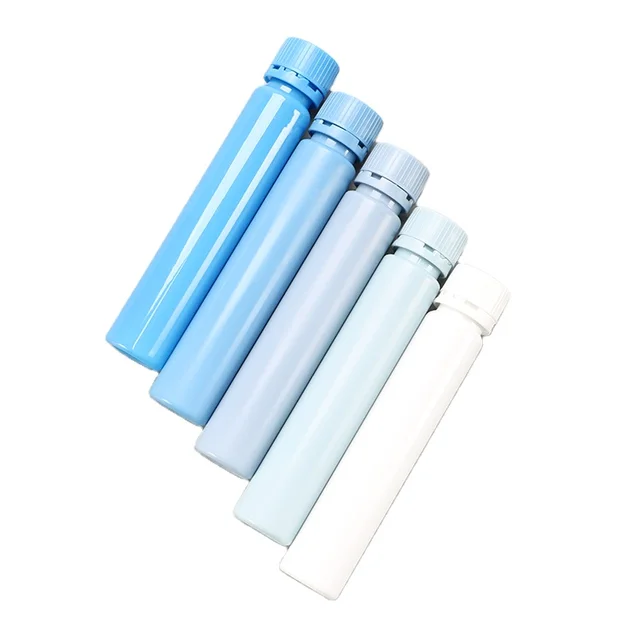 Light and portable Plastic Pharmaceutical Oral Liquid Bottle With screw Cap Pet blue Liquid Tubular Vial Bottle For Oral Liquid