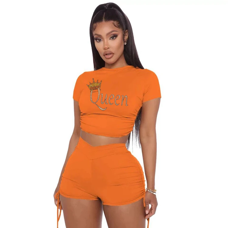 1041317 Hot Selling Women Clothes 2021 Summer Outfits Womens Two Piece Set