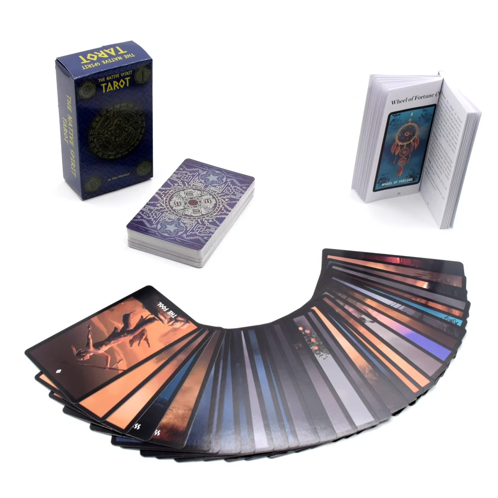 High Quality Custom Printable Paper Tarot Playing Cards Set Trading Printing Games Card Deck Tarot Cards With Guidebook
