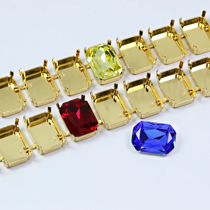Octagon Claw Empty Rhinestone Cup Chains for Bracelet Making