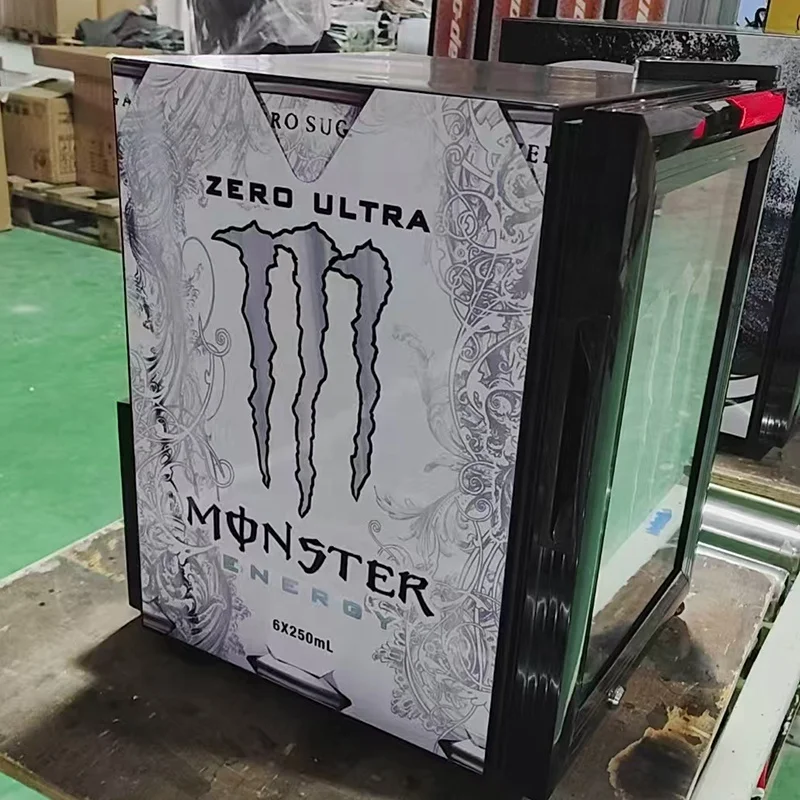 21L Mini Energy Drink Fridge Display Cooler - Compact 1-Door