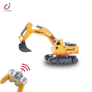 Wholesale Juguet Electric Simulation Engineering Truck Metal Remote Control Excavator Rc Toy for Kids