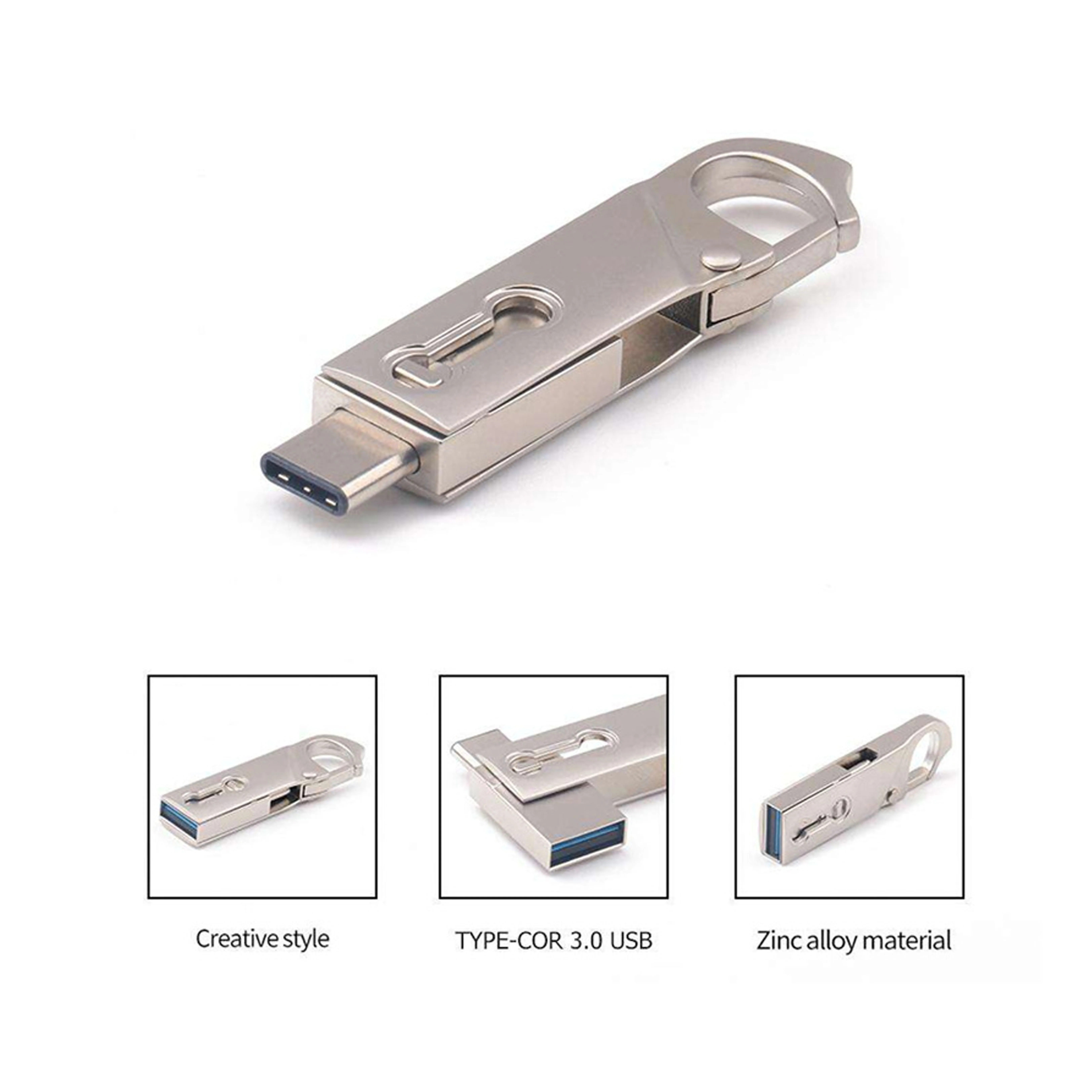 Factory custom high quality type-c USB Memory Stick 8gb 16gb 32gb 64gb 128gb OTG pen drive for cell phone - ANKUX.COM