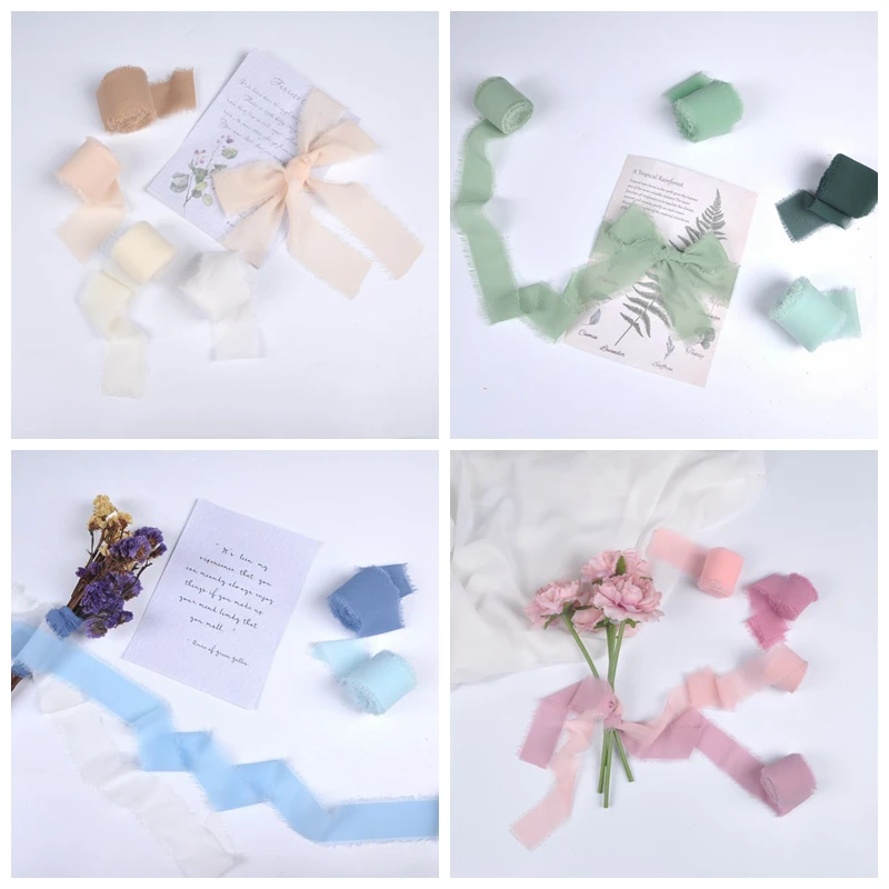 Handmade Chiffon Silk Ribbons - Luxurious Gift Decorations