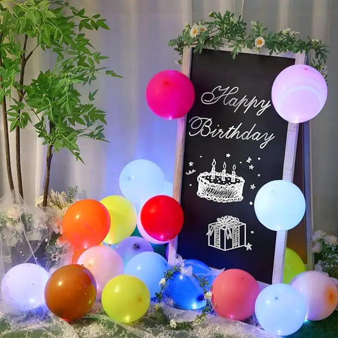 DIY Accessories Switch LED Light up Balloons Glow in the Dark Balloons for Led Luminous Latex Balloon Party Supplies Decorations
