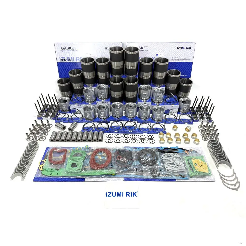 Overhaul Rebuild Kit with With Gasket Bearing Valves for Mitsubishi S12R Diesel Engine Spare Parts