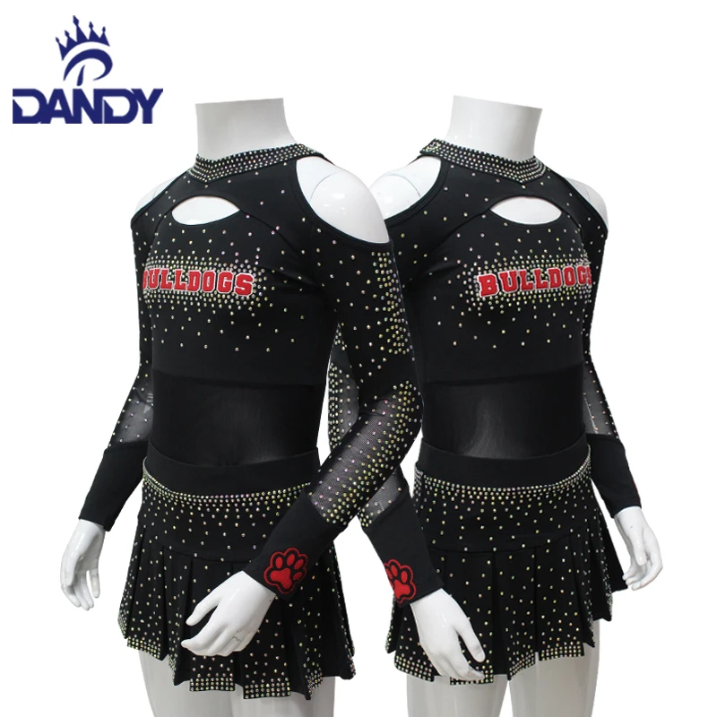 Customize Girls Sparkle Cheerleading Uniforms Girls Cheer Cheerleader