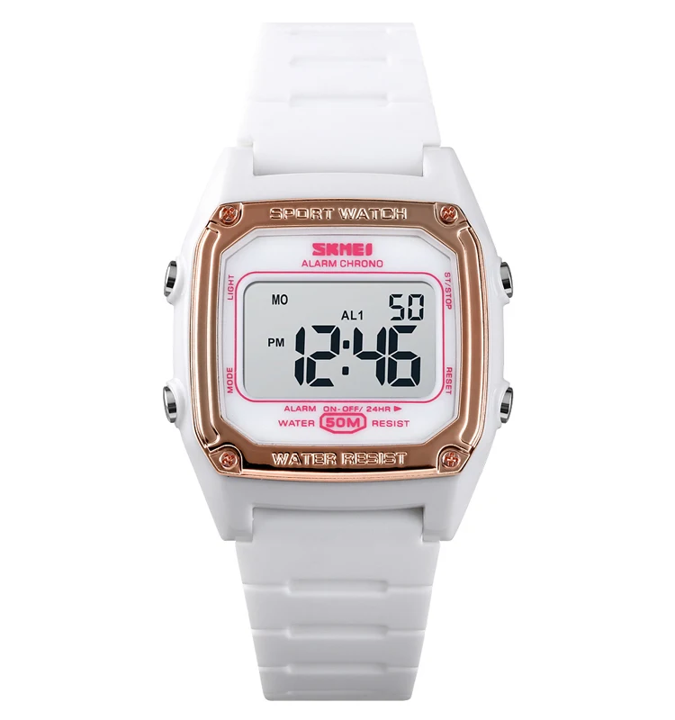 Skmei 1614 High Quality Kids Sports Watches 5atm Water Resistant Silicone Band Led Watch for Children