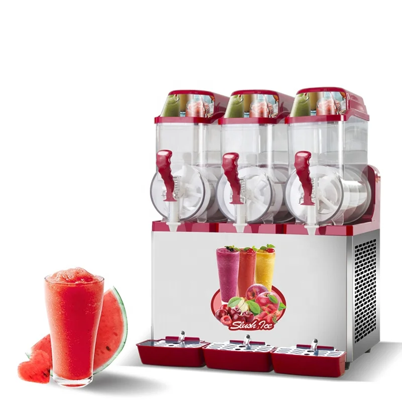 Frozen Drink Machine Blender Mix Soft Slushy Frozen Drink 3tank Slushee Commercial Ice Slush Machine for Sale