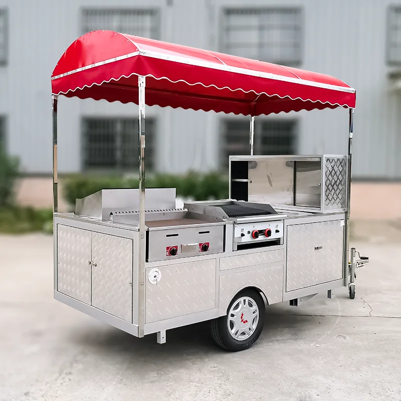 Mobile Falafel Cart Food Cart With Fryer Grill Doner Kebab Mobile Food Carts for Sale