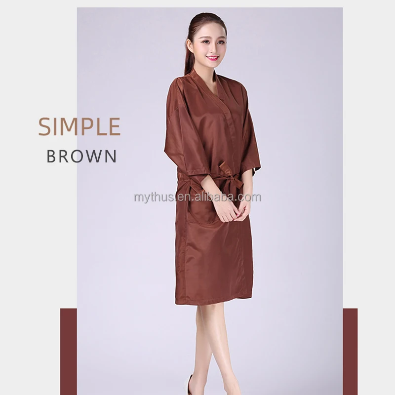 Long Sleeve Luxury Barber Hairdressing Salon Robe Women Barbers Gown ...