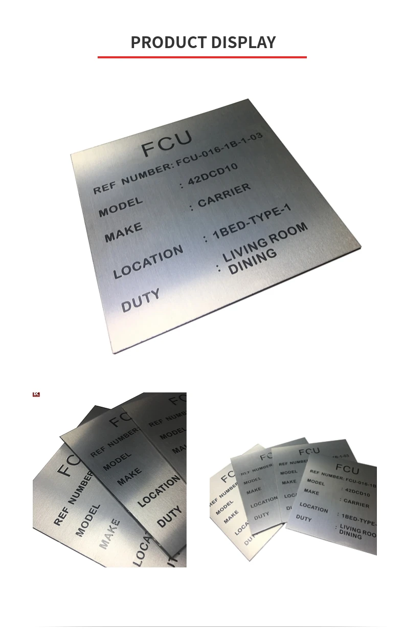 Anodized Plate Labels/tag/sign Etching Paint Aluminum Metal Customized