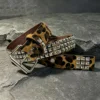 C- brown Leopard Print -115cm