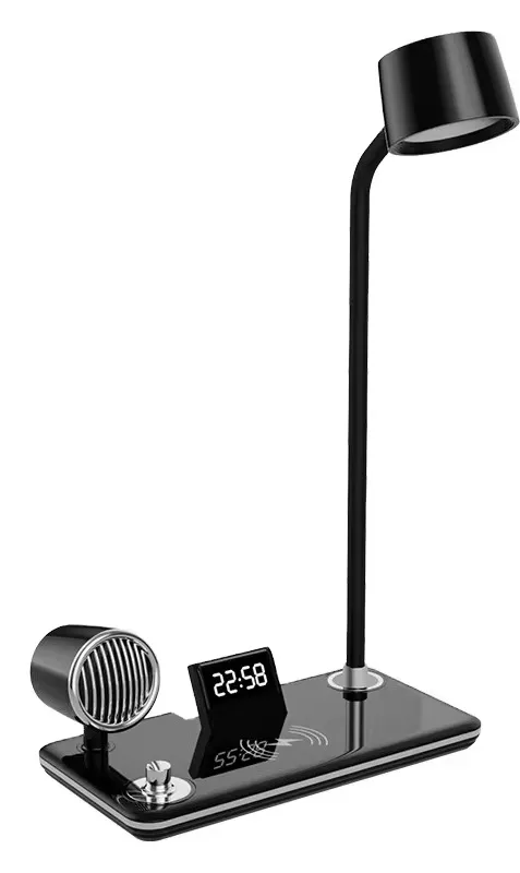 Rechargeable Wireless Alarm Clock Table Lamp with Touch Remote