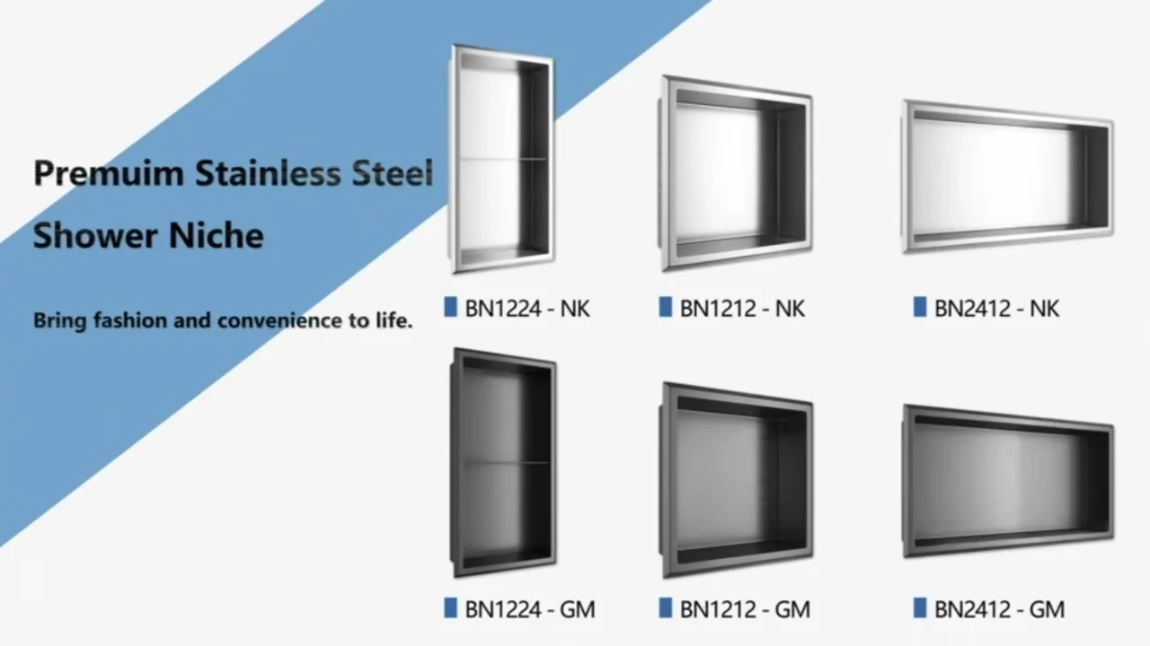 Ecofriendly Hotel Wall Mounted Toilet Recessed Shower Niches Bath