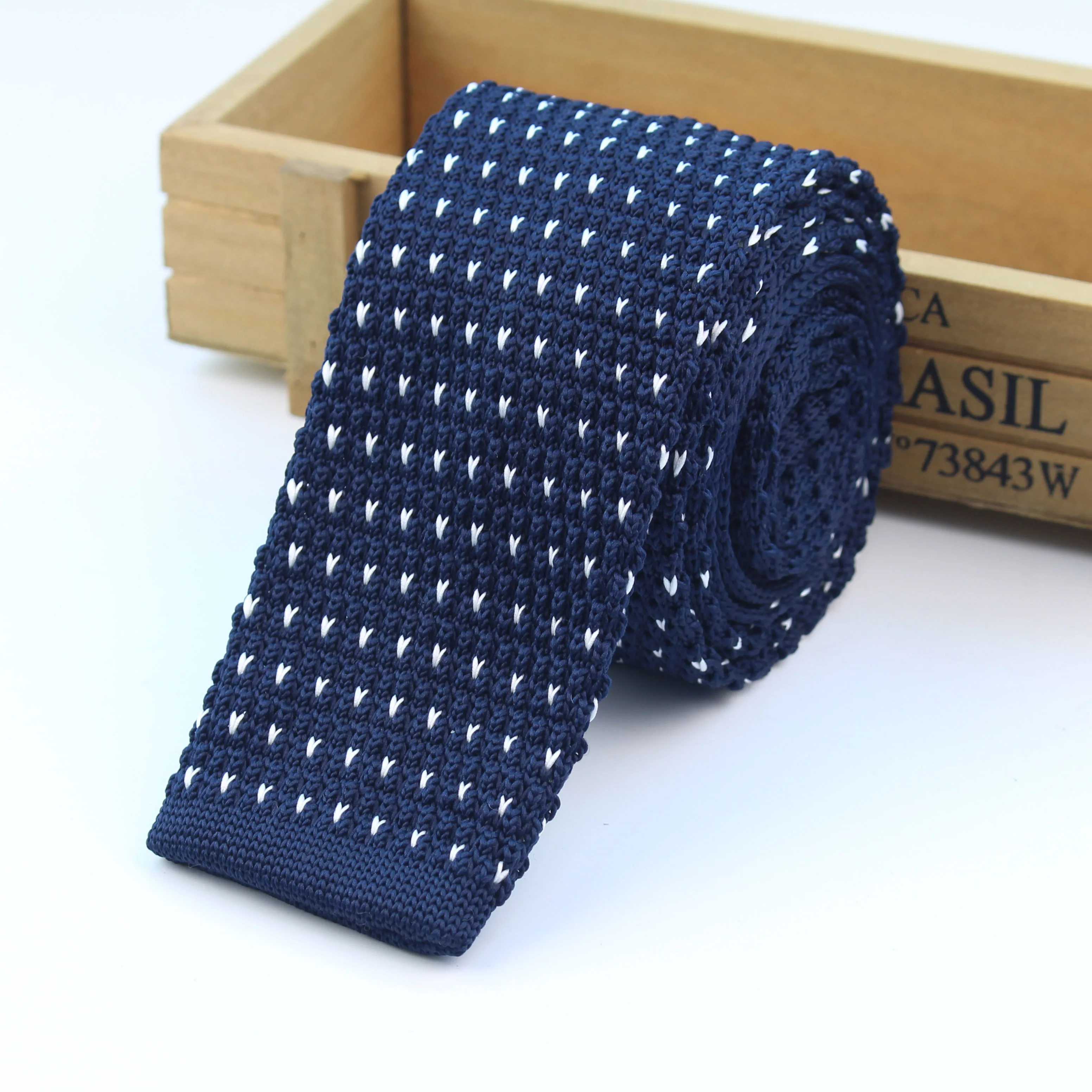 
Men Knitted Knit Leisure Striped Ties Fashion Skinny Narrow Slim Neck Ties For Men Skinny Woven Designer Cravat No.1-20 