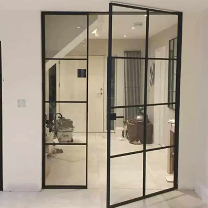 Classical Customized Metal Double Iron Door Designs Residential Steel Swing Wrought Iron Door