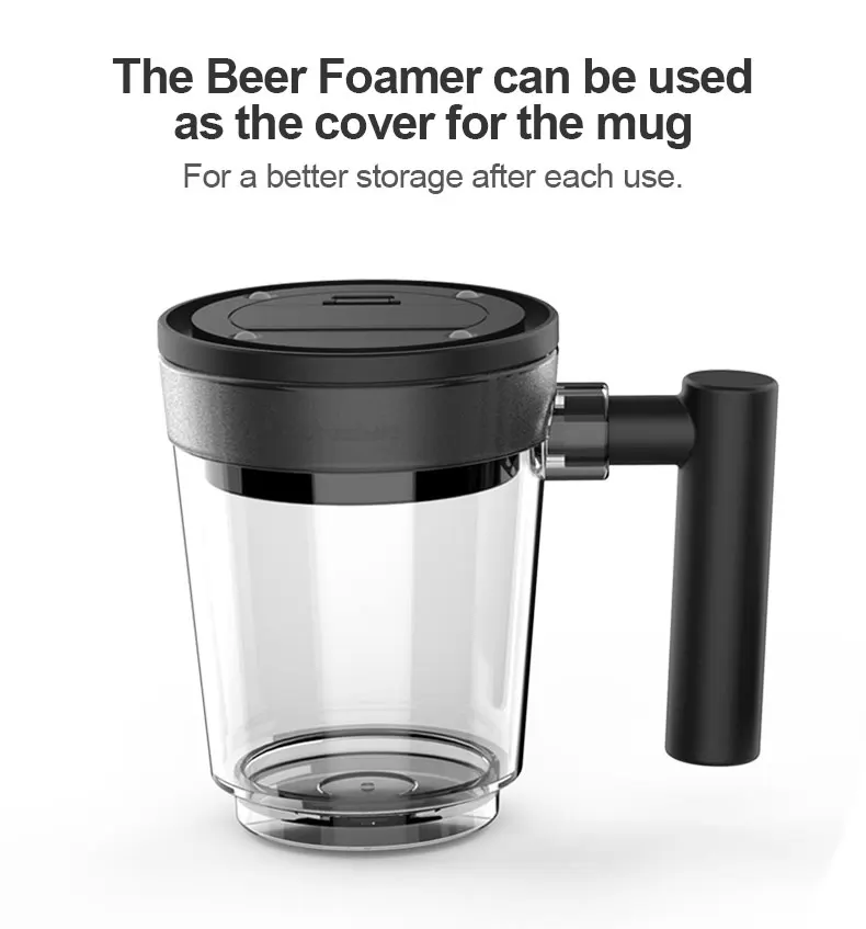 Portable Ultrasonic Beer Foam Maker Cup Beer Server Dispenser No Limit on Canned or Bottle Beer Size Ideal for Gift Happy Hours manufacture
