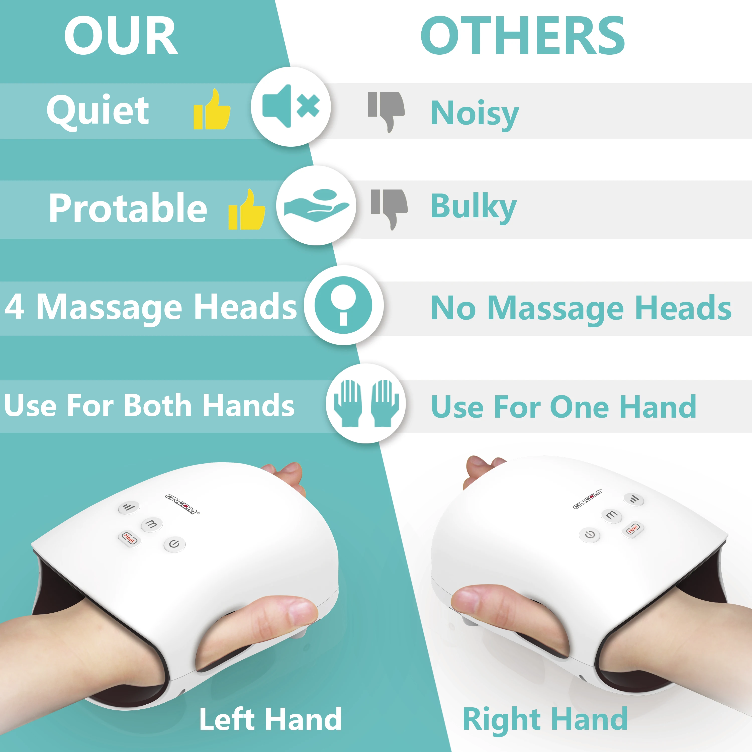 hand massage vibration Electric Heated Vibration Wrist Hand Massager Brace Carpal Tunnel Pain  Relief main image 1