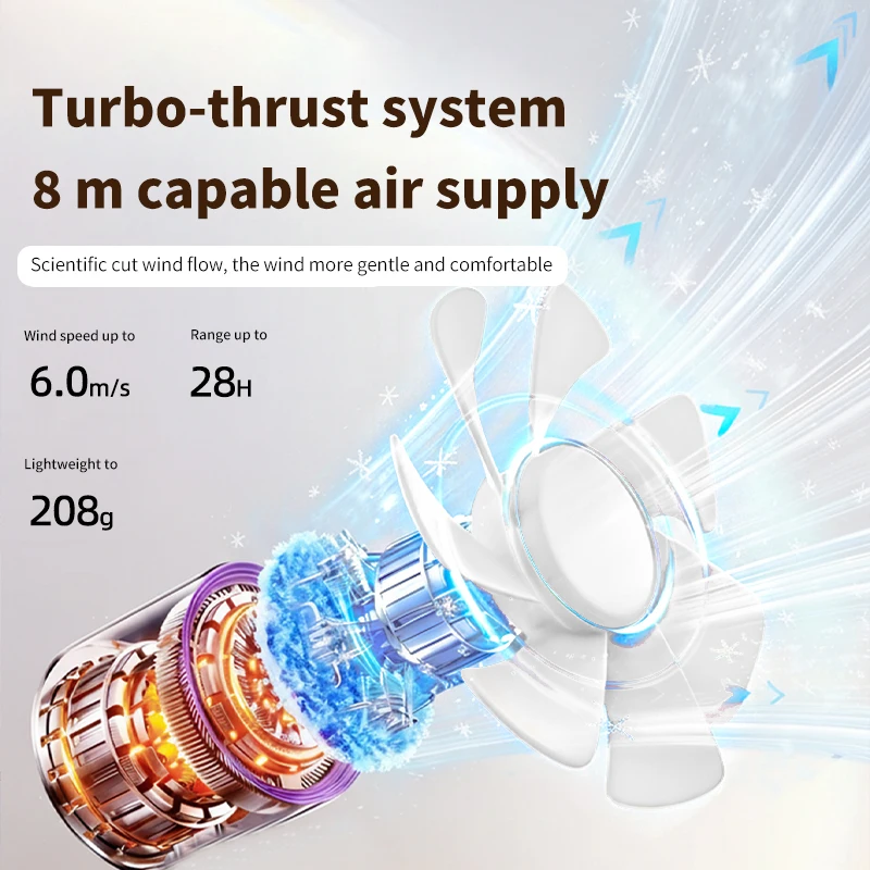Air Circulating Desk Fan for Bedroom Home Office 100 Speed Settings Mini Portable Table Cooling Fan for Household Room Kitchen