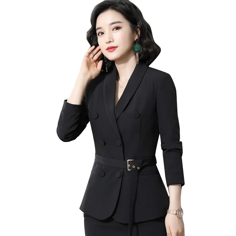 Terno feminino profissional, novo temperamento slim vestido formal