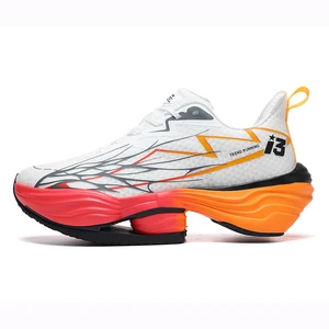 Men's Professional Light-Weight Breathable Mesh with Carbon Plate Lace-Up Closure  Sports Running Shoes