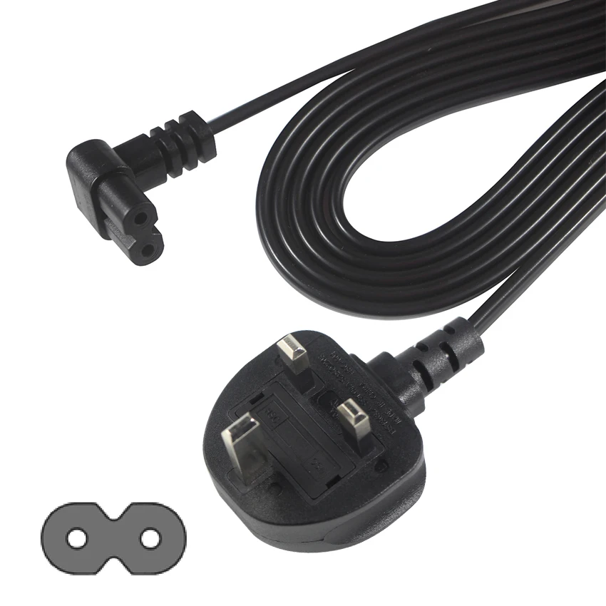 Factory Direct 3 Pin British Type 250V 5A 13A 15A Electric BS1363 AC Cable Fused UK Plug IEC C7 Power Cord