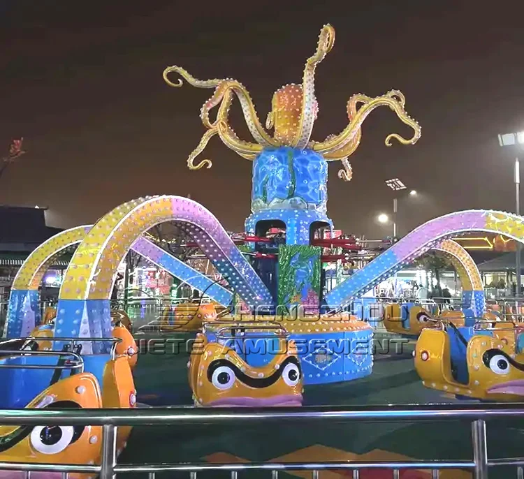 Rotating Amusement Ride Amusement Park Rides Rotating Automatic Ride Outdoor Crazy Big Octopus