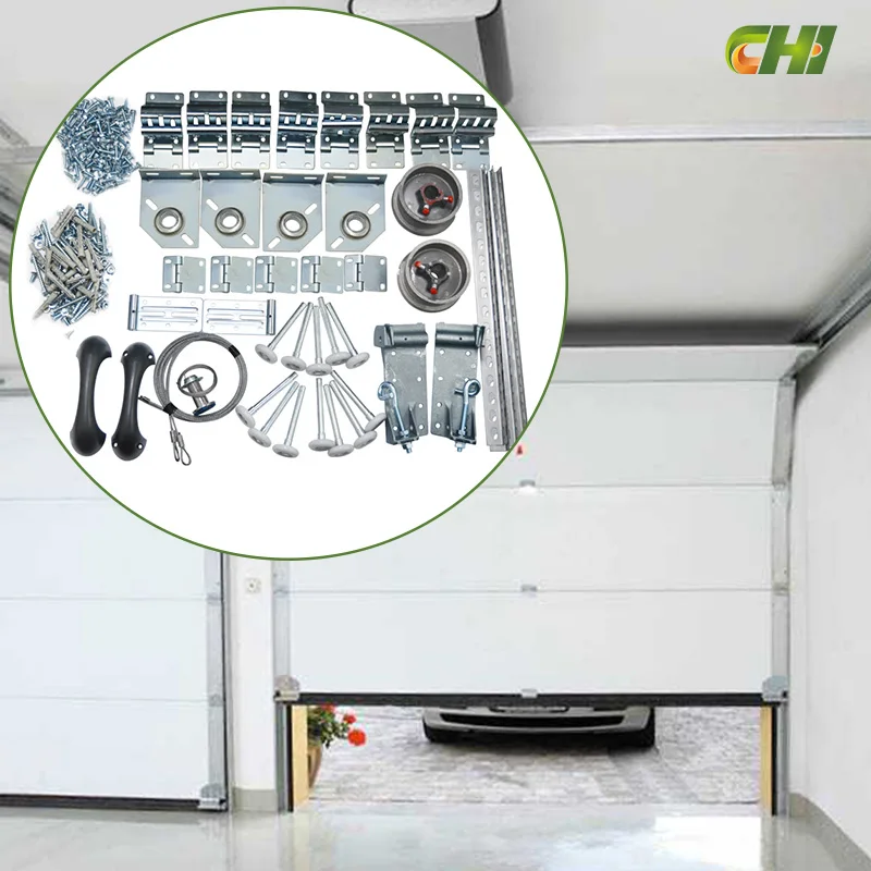 European Style Modern Sectional Garage Door Hardware Stainless Steel and Aluminium Accessories for Automatic Garage Door