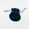 Black cloth bag+pink ribbon