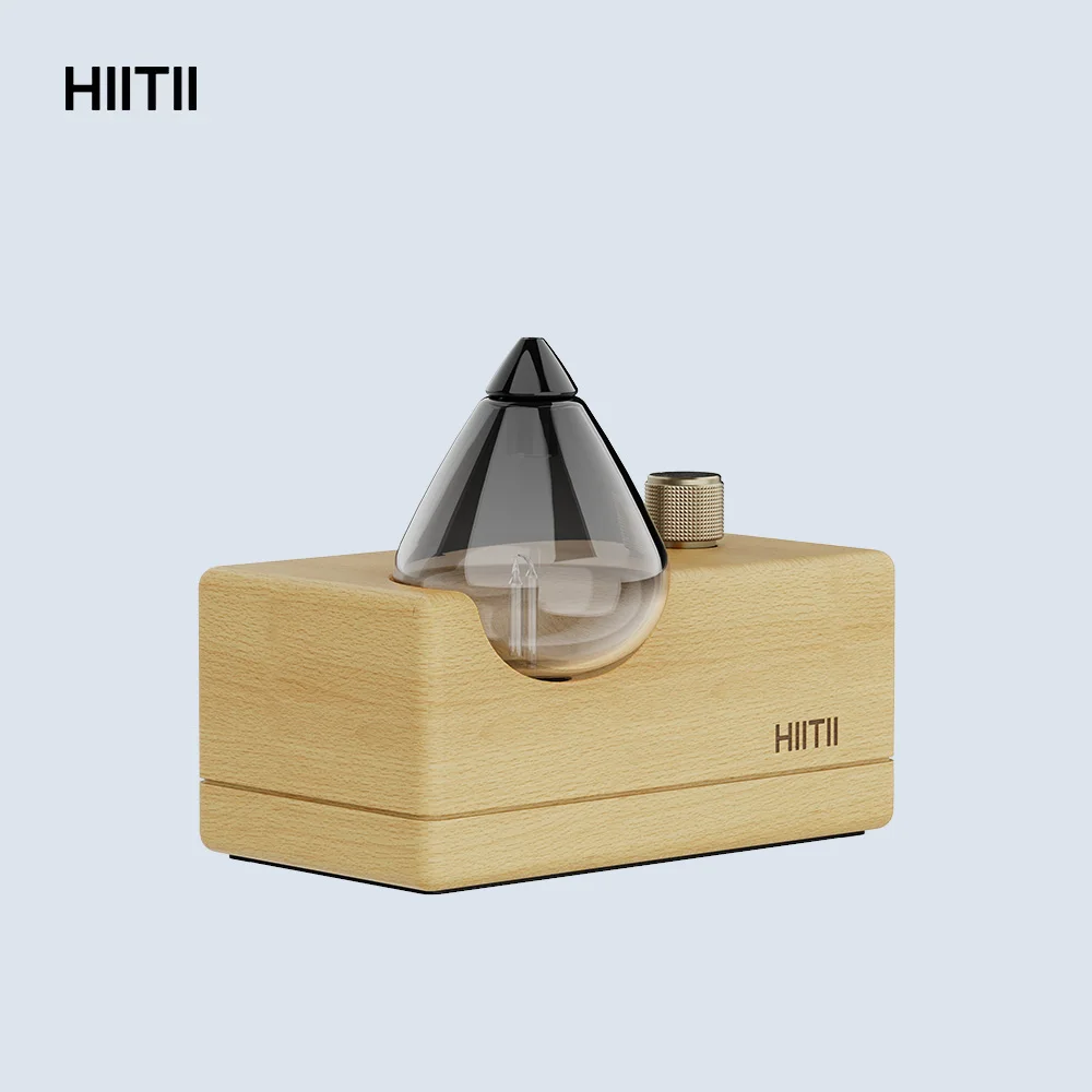 Puzhen Aromatherapy Diffuser Young Living Essential Oil Diffuser Wood and Glass Aroma Diffuser Ultrasonic for Meditation