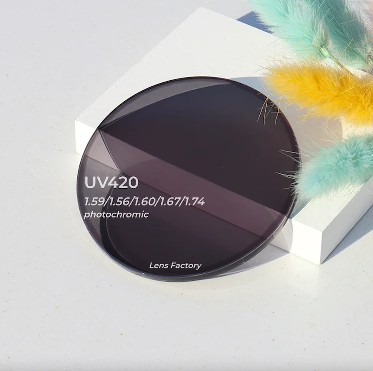 Wholesale Resin Eyewear 1.60 Photochromic Photogrey Brown Spining