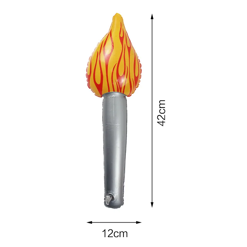 Eye-Catching Inflatable Flame Toy Party Torch Props Glowing Decorations Torch Sticks Cheer Games Accessories