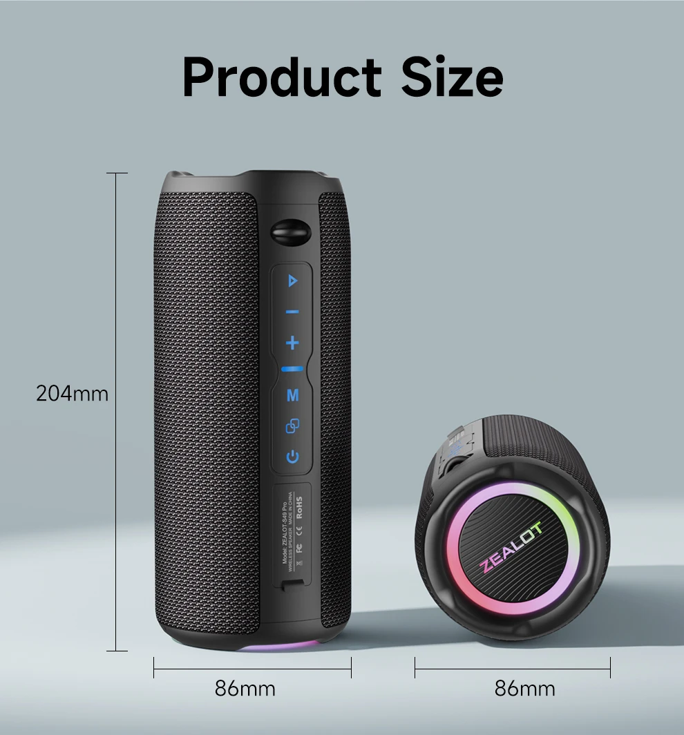 ZEALOT S49 PRO Mini Speaker - Powerful 20W Bluetooth Audio