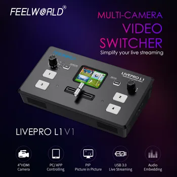 FEELWORLD LIVEPRO L1 V1 Live Video Switcher Multi-camera Production Support PC/APP Remote Control Factory Price detail image