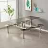 Seis plazas - Tablero de acero inoxidable