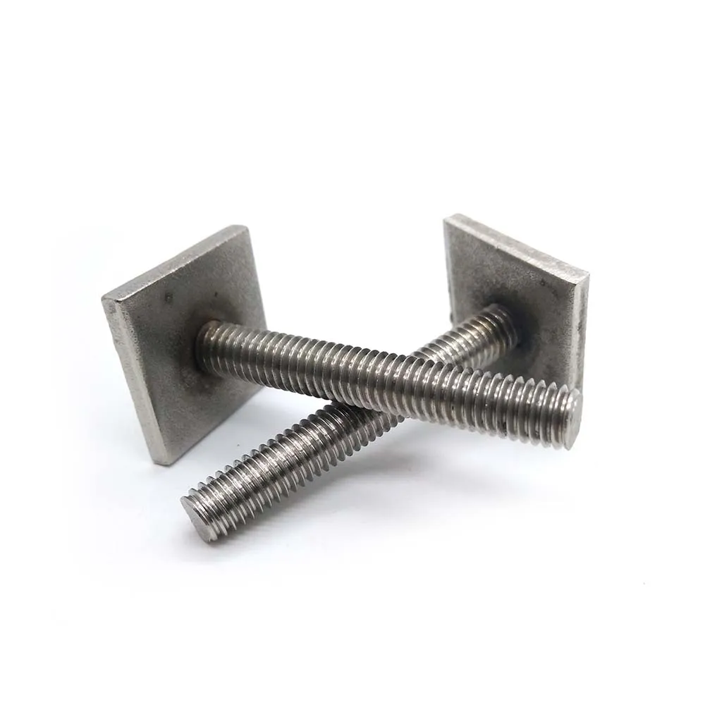 Zinc plated flat square head bolts m8 10.9 fasteners inconel t bolt