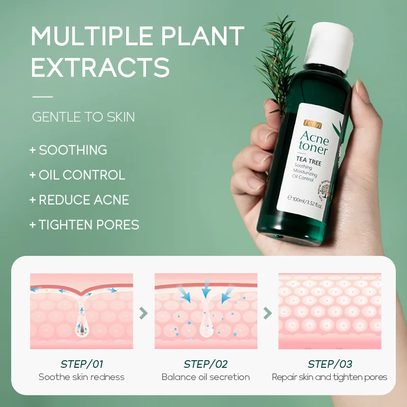 FENYI Moisturizing Soothing Oil Control Acne Clear Removing Tea Tree Face Toner 100ml