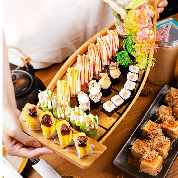 Newell Shaped Sushi Boat 80cm - Eco-Friendly & Handmade