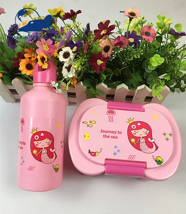 Factory Outlet Kids Cartoon Plastic Bento Lunch Box Water Bottle Set ...