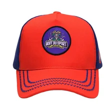 5 Panel Embroidery Logo Pink Cotton Trucker Hat Gorras Mesh Trucker Cap Embroidery Patch Baseball Trucker hat