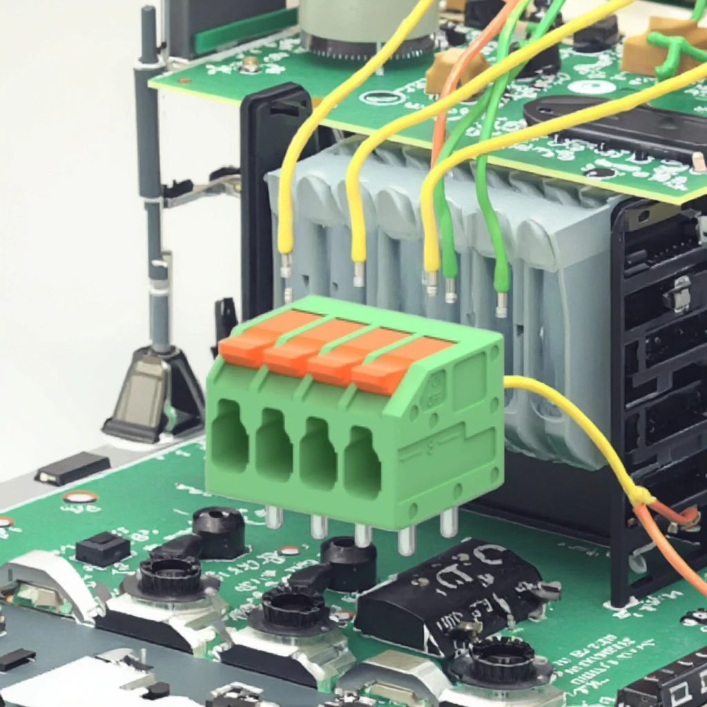 Компактный 4-полюсный провод к печатной плате соединители с рычагами для проводки 0,5-1, 5 мм2