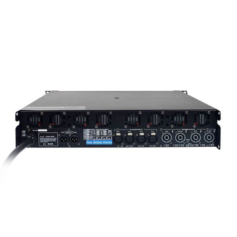 High Quality High End Amplifier China 4CH Amplifier 4000 Watts Professional Power for Stage