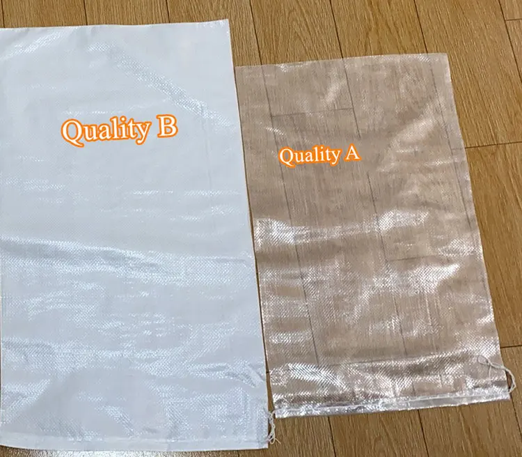 25kg 50kg Empty Agriculture White Pp Woven Maize Seed Flour Rice Sack