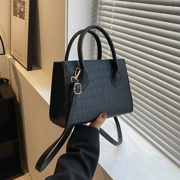 New Fashion Wholesale Designer Pu Leather Texture Retro Handbags Tote Bags for Women