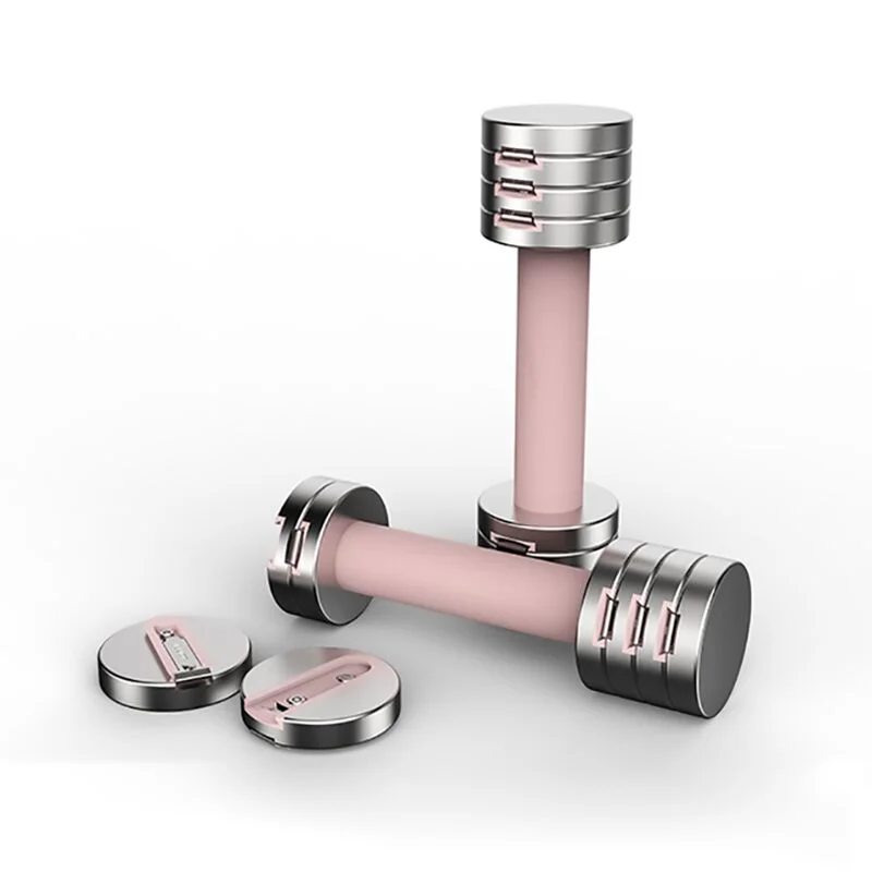 Gym Exercise New Model Nickel-plated Frosted Process Quick Adjustment Yoga Dumbbells Suitable for Office and Home