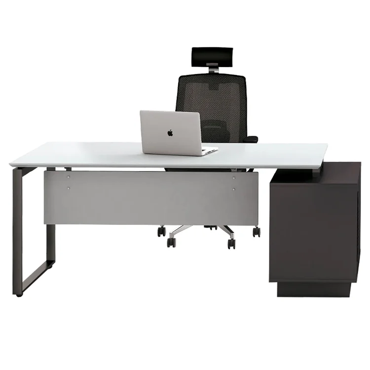 Bureau met metalen poot MDF standaard afmetingen bureau