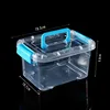 0.8mm square bucket (transparent), outer diameter: 18.5*13*9.7CM